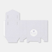 Paarse gingham meisje baby shower boog gunst doos bedankdoosjes (Uitgevouwen)