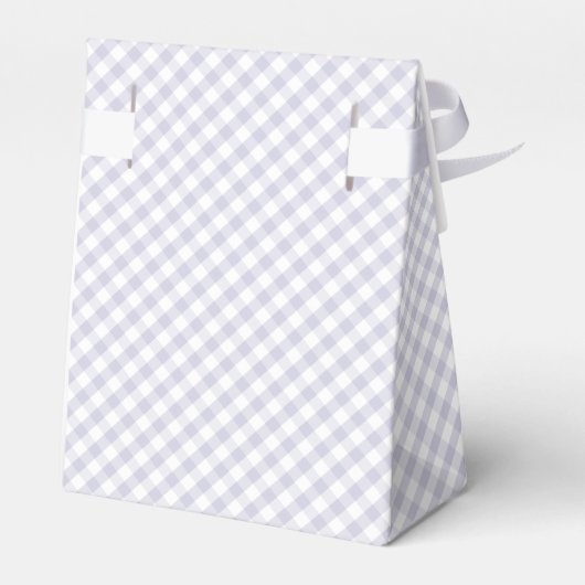 Paarse gingham meisje baby shower boog gunst doos bedankdoosjes