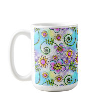 Paarse Gingham met handbediende bloemen en wijnsto