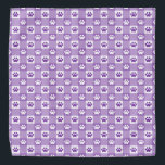 Paarse Gingham met verfdrukken Bandana<br><div class="desc">Pamper je huisdier met deze tijdloze paarse gingham met poten gepatterde bandana!</div>