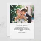 Paarse Gingham Monogram Wapenschild 2 Foto Bedankkaart (Achterkant)