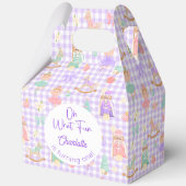Paarse Gingham Notenkraker Favor Doos Bedankdoosjes (Voorkant)