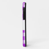 Paarse gingham patroon bruiloft gunsten Case-Mate iPhone case (Achterkant/links)