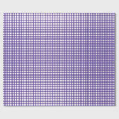 Paarse Gingham Plaid Rut Cadeaupapier (Vlak)