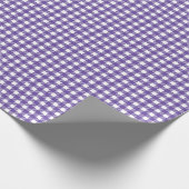 Paarse Gingham Plaid Rut Cadeaupapier (Hoek)