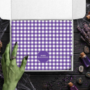 Paarse Gingham Plaid Rut Tissuepapier