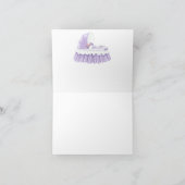 Paarse Gingham Ruffled Bassinet Blank Notecard Kaart (Binnen)