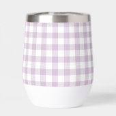 Paarse Gingham Strik Monogram Bruidsmeisje Cadeau (Achterkant)