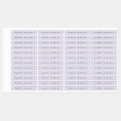 Paarse Gingham Waterdichte Naam Labels (Vel)