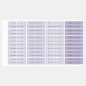 Paarse Gingham Waterdichte Naam Labels (Vel)