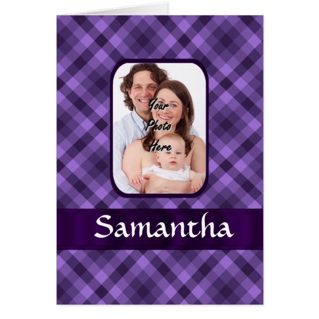 Paarse ginghampatroon (Voorkant)