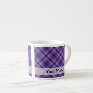 Paarse ginghampatroon espresso kop