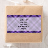 Paarse ginghampatroon etiket (Insitu)