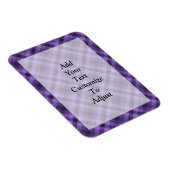 Paarse ginghampatroon magneet (Rechterzijde)