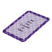 Paarse ginghampatroon magneet (Linkerzijde)