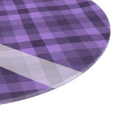 Paarse ginghampatroon snijplank (Hoek)