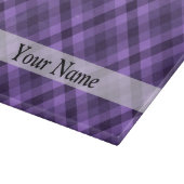 Paarse ginghampatroon snijplank (Hoek)