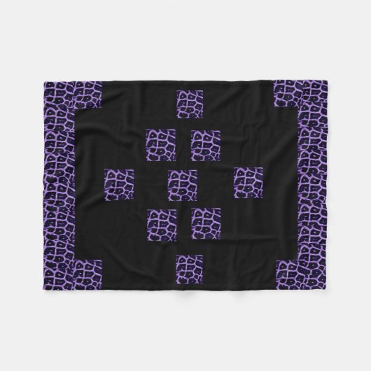 PAARSE GIRAFFE AFDRUKFLEECE BLANKET FLEECE DEKEN (Voorkant (Horizontaal))