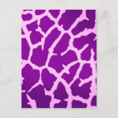 Paarse Giraffe afdrukken Briefkaart (Voorkant)