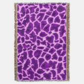 Paarse Giraffe afdrukken Deken (Voorkant Verticaal)