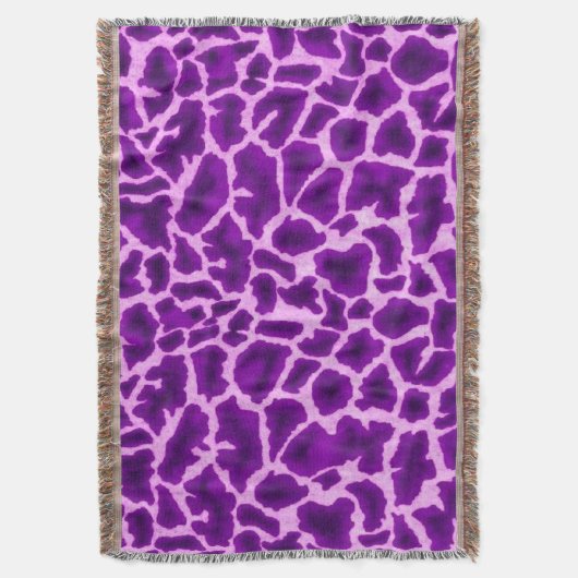 Paarse Giraffe afdrukken Deken (Voorkant Verticaal)