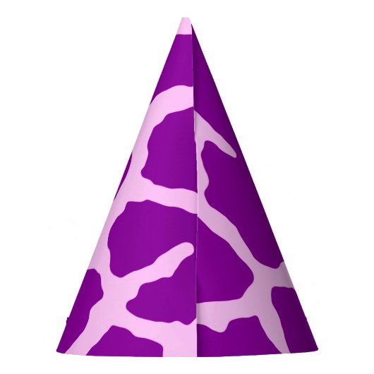 Paarse Giraffe afdrukken Feesthoedjes (Achterkant)