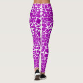 Paarse Giraffe afdrukken Leggings (Achterkant)