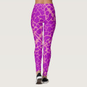 Paarse Giraffe afdrukken Leggings (Achterkant)