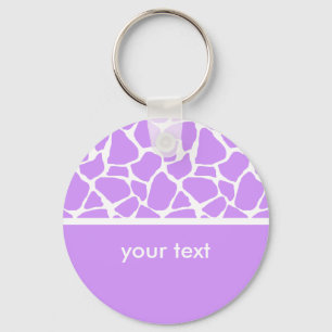 Paarse Giraffe Afdrukken sleutelketen Sleutelhanger