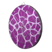 Paarse Giraffe Art Dartbord (Voorkant Rechts)