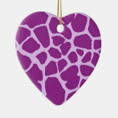 Paarse Giraffe Art Keramisch Ornament (Rechts)