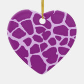 Paarse Giraffe Art Keramisch Ornament (Voorkant)