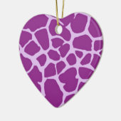 Paarse Giraffe Art Keramisch Ornament (Links)