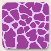 Paarse Giraffe Art Onderzetter (Voorkant)