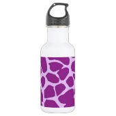 Paarse Giraffe Art Waterfles (Voorkant)