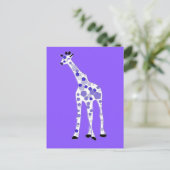 PAARSE Giraffe Briefkaart (Staand voorkant)