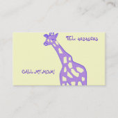 PAARSE GIRAFFE CONTACTKAARTJE (Voorkant)