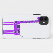 Paarse Giraffe iPhone 5 hoes (Achterkant (horizontaal))