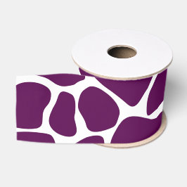 Paarse Giraffe Print, Afrikaanse Safari Dier Huid Grosgrain Lint
