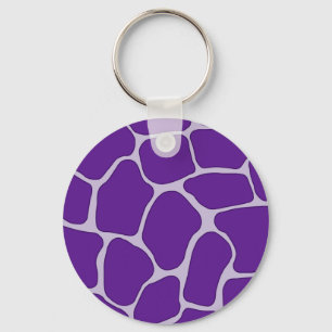 Paarse Giraffe Print Pattern Sleutelhanger
