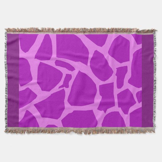 Paarse Giraffe Textuur Drow Blanket Deken (Voorkant)