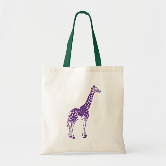 Paarse Giraffe Tote Bag (Voorkant)