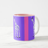 PAARSE Giraffe Tweekleurige Koffiemok (Voorkant rechts)