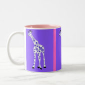 PAARSE Giraffe Tweekleurige Koffiemok (Links)