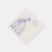 paarse giraffen - baby shower servetten (Hoek)
