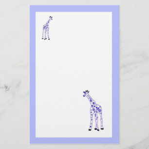 paarse giraffen briefpapier