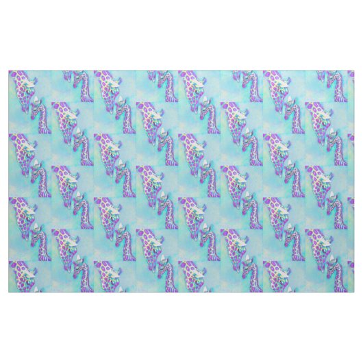 paarse giraffen stof (Fat Quarter)