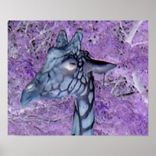 Paarse Giraffes Poster (Voorkant)