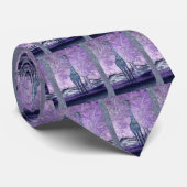 Paarse Giraffes Stropdas (Opgerold)