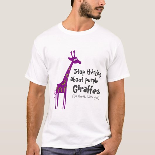 Paarse Giraffes T-shirt (Voorkant)
